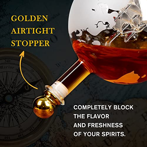 Globe Whiskey Decanter - Unique Gift for Him | Classic Historia