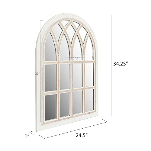 Flora Farmhouse Large White Wall Mirror