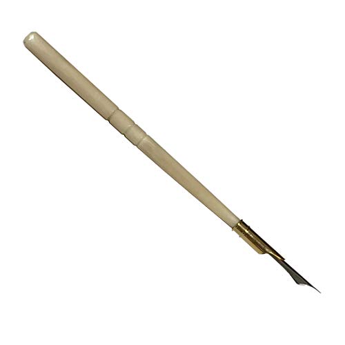 Brass Inkwell Pen Holder with Bone Nib