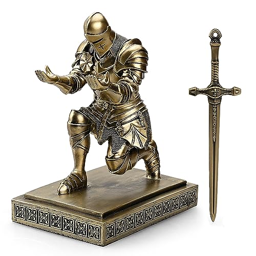 Medieval Knight Pen Holder with Letter Opener Gift 