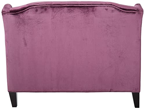 Leona Modern Glam Tufted Velvet Loveseat