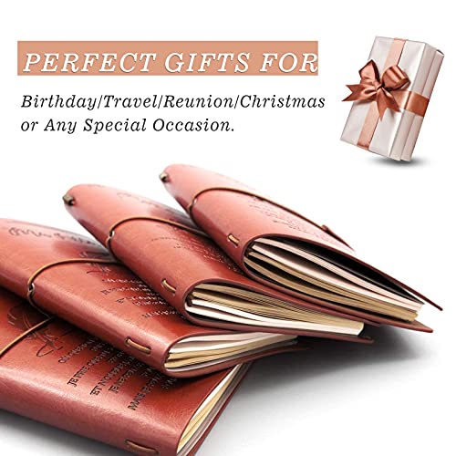 PRSTENLY Leather Journal: 140 Page Refillable Notebook