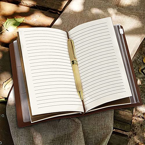 PRSTENLY Leather Journal: 140 Page Refillable Notebook