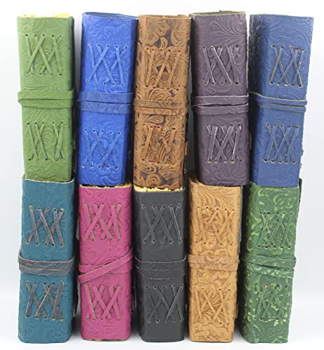 Pink Vintage Leather Journal Grimoire - 8X6