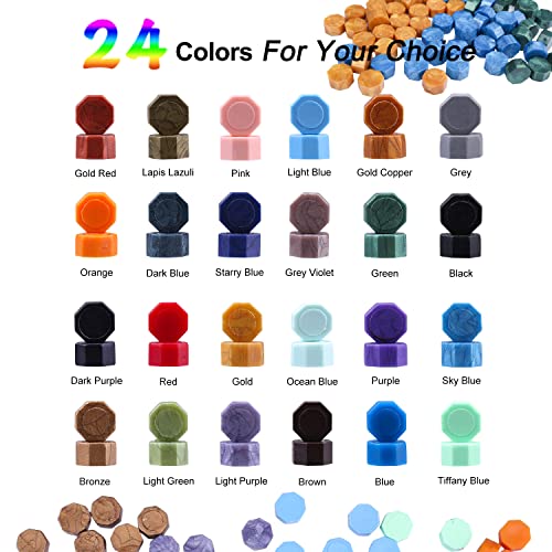 Wax Seal Kit: Stamp, Beads, Warmer, Envelopes