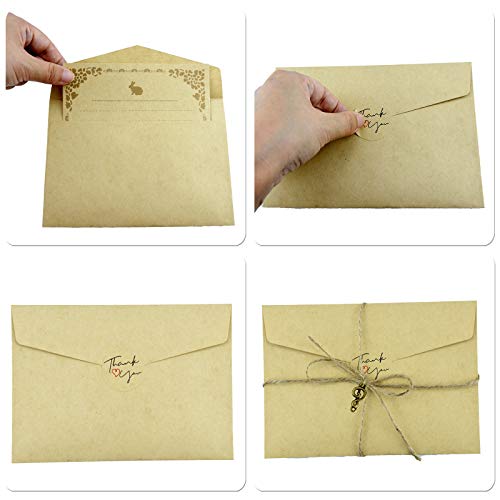 Dxhycc Vintage Stationary Set with Letter Papers, Envelopes, Ropes, Keys, Stickers