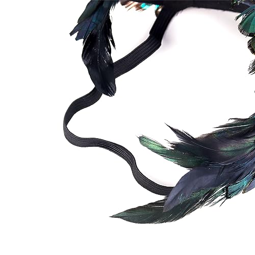 AotheFory Peacock Feather Halloween Masquerade Mask