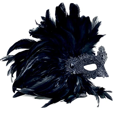 Venetian Feather Masquerade Mask for Parties