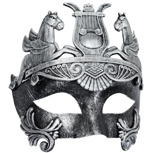Masculine Greek Roman Soldier Venetian Mask for Men