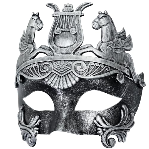 Masculine Greek Roman Soldier Venetian Mask for Men