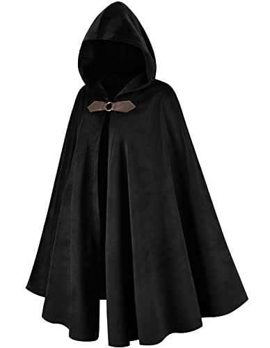 Velvet Hooded Cape for Men - Medieval Costume