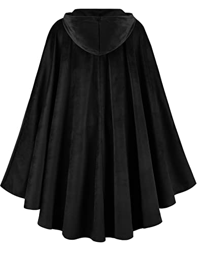 Velvet Hooded Cape for Men - Medieval Costume