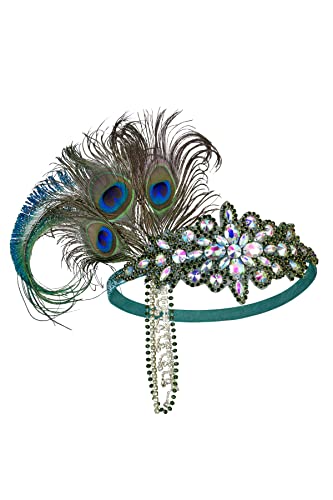 1920s Peacock Flapper Headband Hair Accessory