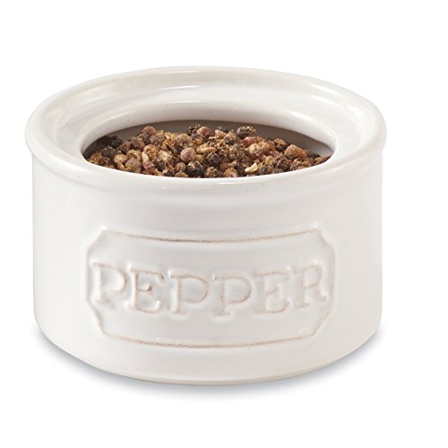 Mud Pie White Door Knob Salt Cellar Set