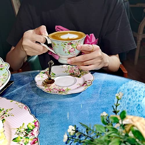 Pink Azalea Fine China Tea Cup Set