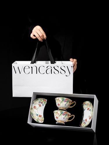 Floral Bone China Cups 