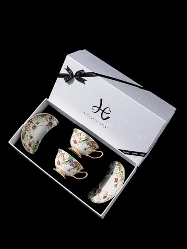 Floral Bone China Cups 