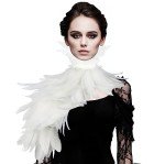 Feather Cape Shawl with Collar