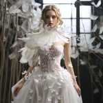 Feather Cape Shawl with Collar