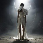 Feather Cape Shawl with Collar