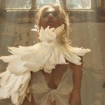 Feather Cape Shawl with Collar
