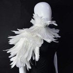 Feather Cape Shawl with Collar