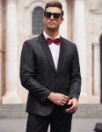 Floral Tuxedo Jacket for Men - Black Paisley