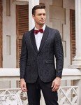 Floral Tuxedo Jacket for Men - Black Paisley