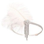 1920s Gatsby Inspired Feather Headband for Women