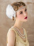1920s Gatsby Inspired Feather Headband for Women