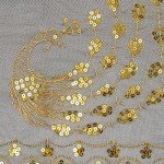 1920s Gold Peacock Sequin Shawl Wrap for Women