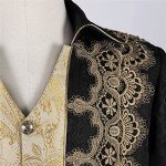 Men's Gothic Victorian Steampunk Frock Coat - Black