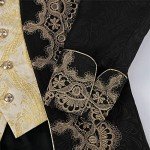 Men's Gothic Victorian Steampunk Frock Coat - Black