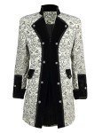 Men's Steampunk Gothic Tailcoat Jacket - Silver