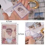Vintage Stamp Stickers Set for Scrapbooking & Crafts