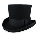 Theater-Quality Black Wool Felt Top Hat