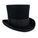 Theater-Quality Black Wool Felt Top Hat