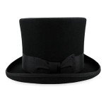 Theater-Quality Black Wool Felt Top Hat
