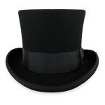 Theater-Quality Black Wool Felt Top Hat
