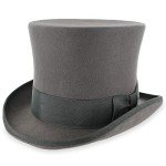 Theater-Quality Black Wool Felt Top Hat