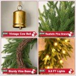 Vintage Charm 24" Norfolk Pine Christmas Wreath