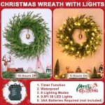 Vintage Charm 24" Norfolk Pine Christmas Wreath