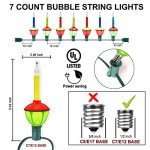 Multi-Color Bubble Lights String Set for Christmas