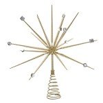 Gold Starburst Tree Topper for a Festive Touch