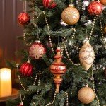 Elegant Red and Gold Christmas Ornament Set, 10ct