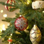 Elegant Red and Gold Christmas Ornament Set, 10ct