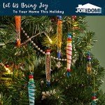 12 Colorful Glass Icicle Ornaments for Christmas
