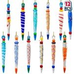 12 Colorful Glass Icicle Ornaments for Christmas