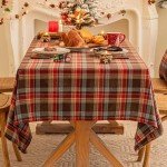 Plaid Christmas Tablecloth for Holiday Gatherings