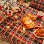 Plaid Christmas Tablecloth for Holiday Gatherings